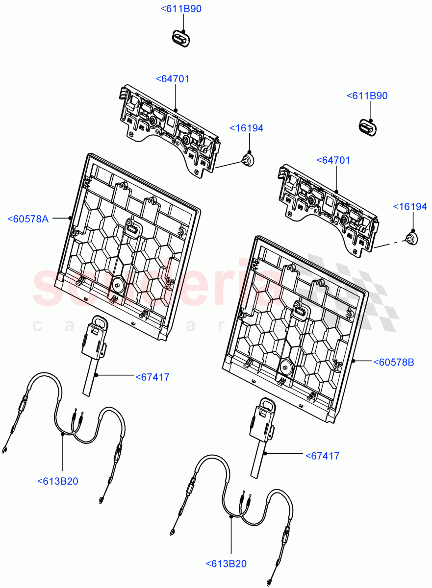 Rear Seat Back (Changsu (China), Third Row Dual Individual Seat, With 3rd Row Double Seat) ((V) FROMFG000001) of Land Rover Land Rover Discovery Sport (2015+) [2.0 Turbo Diesel AJ21D4]