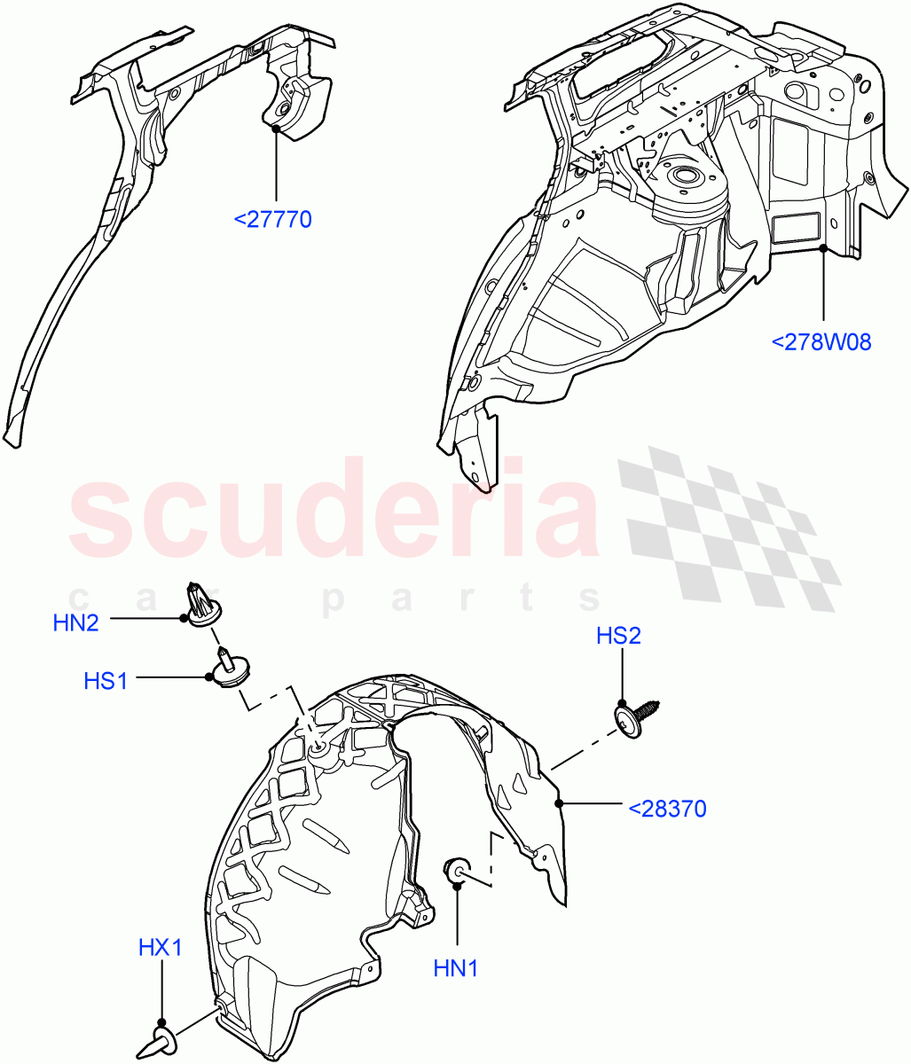 Side Panels - Inner (Rear) (Itatiaia (Brazil)) ((V) FROMGT000001) of Land Rover Land Rover Range Rover Evoque (2012-2018) [2.2 Single Turbo Diesel]