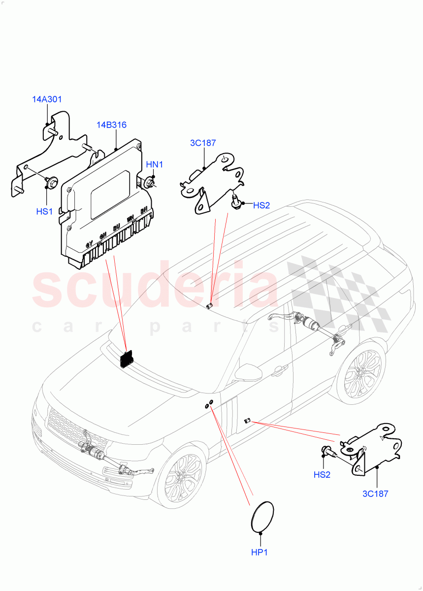 Active Anti-Roll Bar System (Controls/Electrics) (Electronic Air Suspension With ACE) ((V) FROMKA000001) of Land Rover Land Rover Range Rover (2012-2021) [3.0 Diesel 24V DOHC TC]