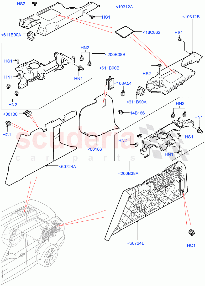 Side Trim (Front, Luggage Compartment) of Land Rover Land Rover Range Rover Sport (2014+) [3.0 Diesel 24V DOHC TC]