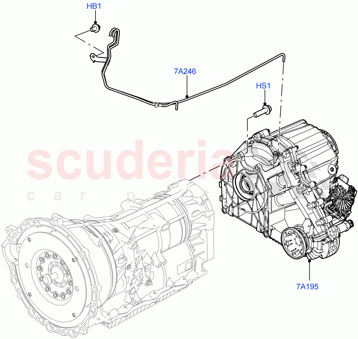 Transfer Drive Case (Solihull Plant Build) (With 2 Spd Trans Case With Ctl Trac) ((V) FROMHA000001) of Land Rover Land Rover Range Rover Sport (2014+) [5.0 OHC SGDI SC V8 Petrol]
