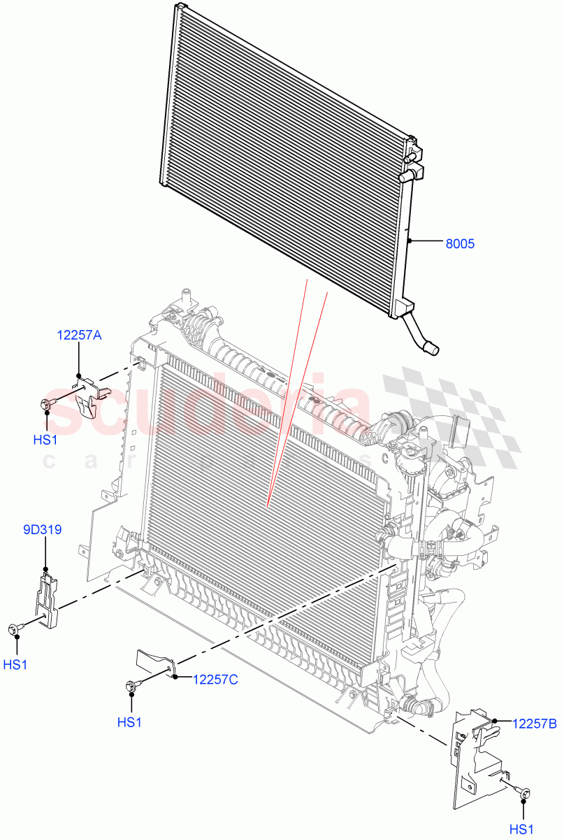 Radiator/Coolant Overflow Container (3.0 V6 D Gen2 Twin Turbo) of Land Rover Land Rover Range Rover Velar (2017+) [3.0 Diesel 24V DOHC TC]