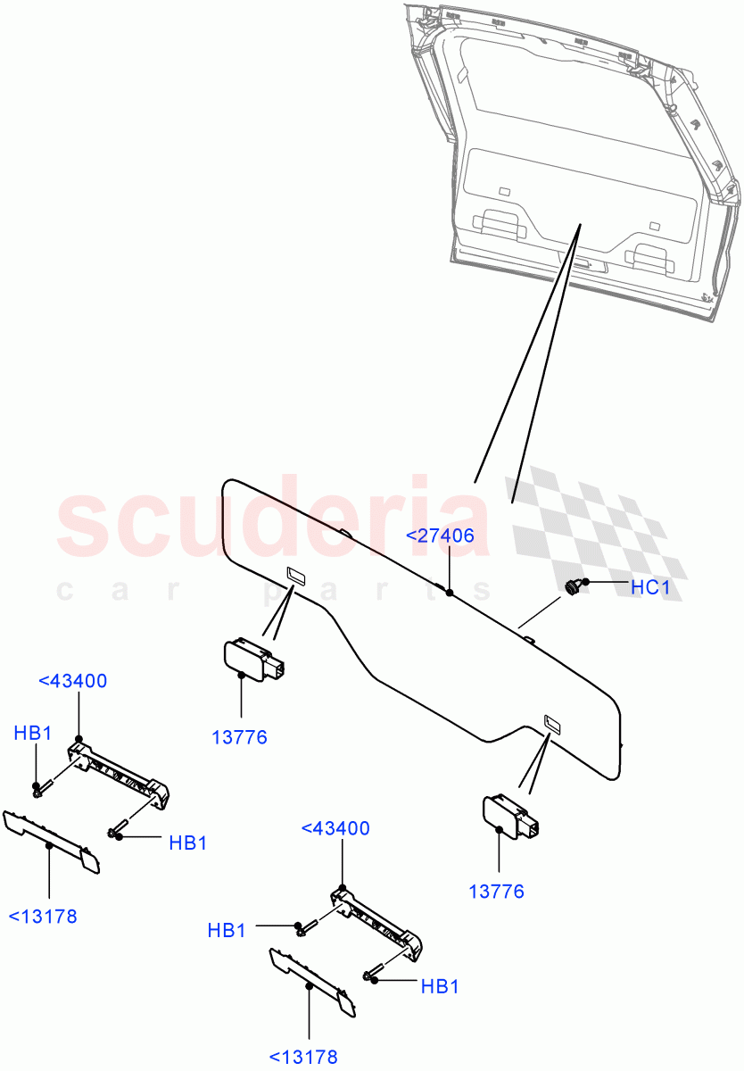 Back Door/Tailgate Trim Panels (Lower) of Land Rover Land Rover Range Rover Sport (2014+) [2.0 Turbo Petrol GTDI]