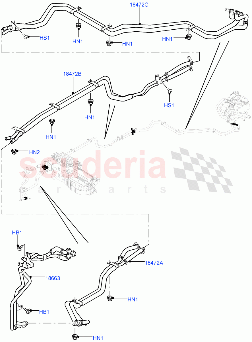Heater Hoses of Land Rover Land Rover Range Rover (2012-2021) [5.0 OHC SGDI SC V8 Petrol]