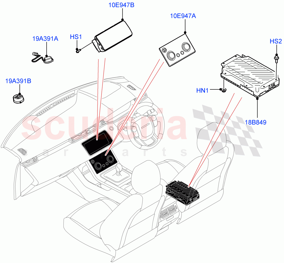 Audio Equipment - Original Fit (Changsu (China)) of Land Rover Land Rover Range Rover Evoque (2019+) [1.5 I3 Turbo Petrol AJ20P3]