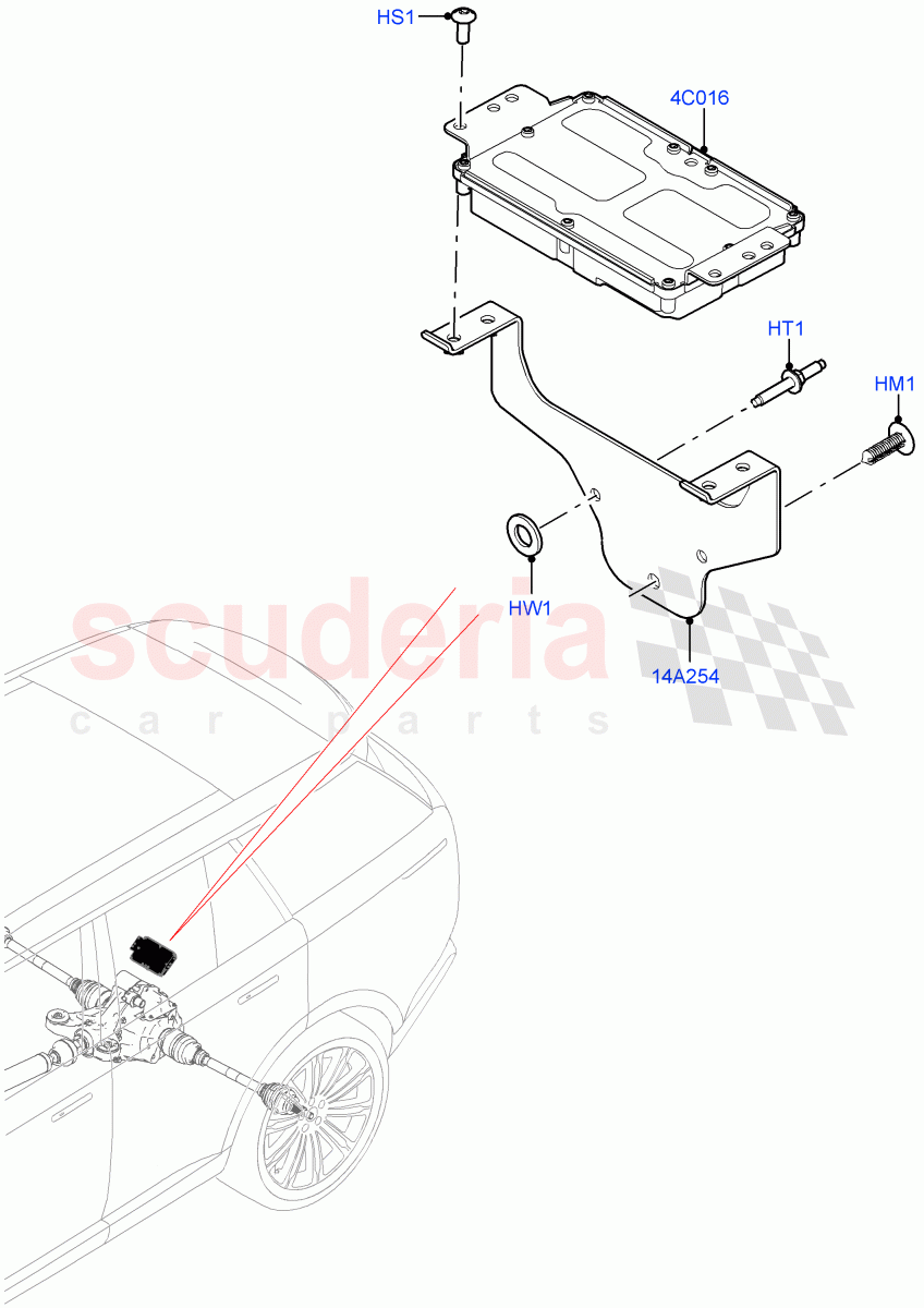 Rear Axle Modules And Sensors (Torque Vectoring By Braking (TVBB)) of Land Rover Land Rover Range Rover (2022+) [3.0 I6 Turbo Petrol AJ20P6]