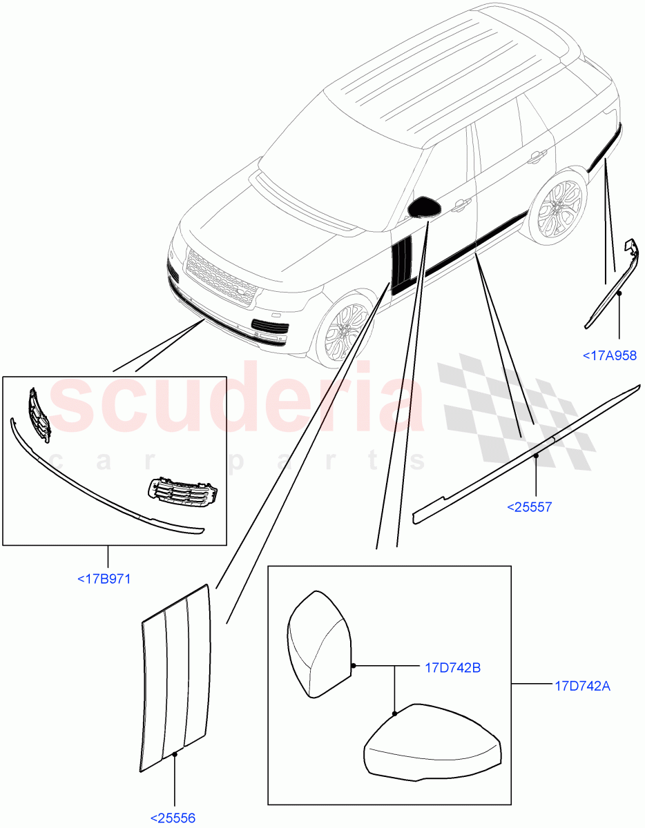 Exterior Body Styling Items (Accessory) of Land Rover Land Rover Range Rover (2012-2021) [3.0 Diesel 24V DOHC TC]