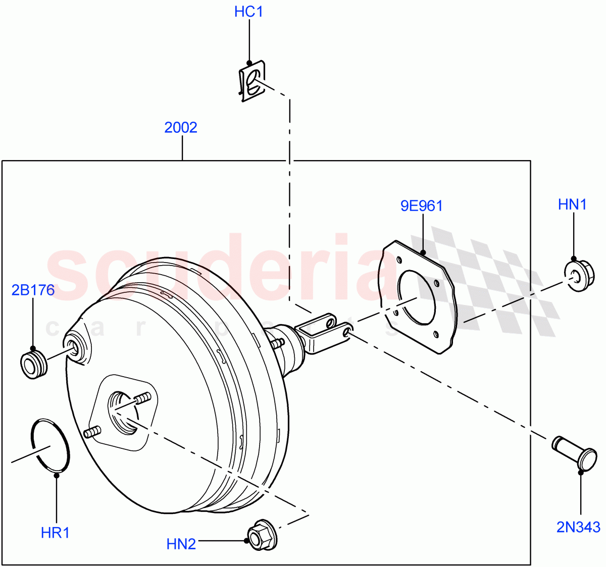 Brake Booster ((V) FROMAA000001) of Land Rover Land Rover Discovery 4 (2010-2016) [5.0 OHC SGDI NA V8 Petrol]
