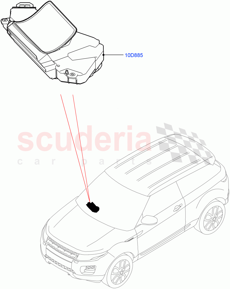 Head Up Display Module (Changsu (China), Head Up Display) ((V) FROMHG149559) of Land Rover Land Rover Range Rover Evoque (2012-2018) [2.0 Turbo Diesel]