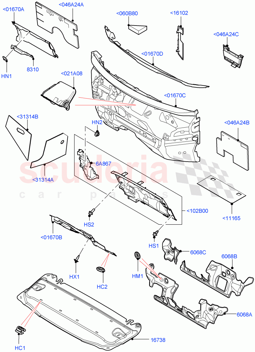 Insulators - Front (Engine Compartment) (Changsu (China)) ((V) FROMKG446857) of Land Rover Land Rover Discovery Sport (2015+) [2.0 Turbo Petrol AJ200P]
