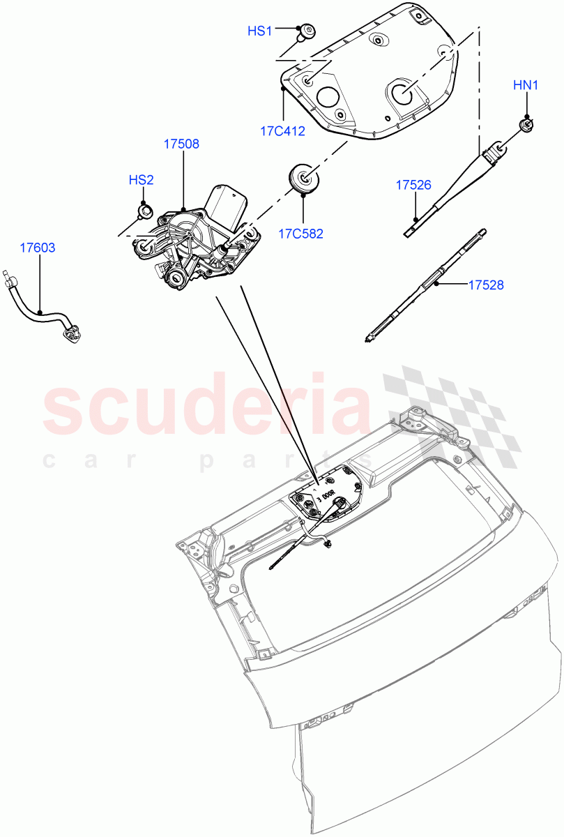 Rear Window Wiper And Washer (Changsu (China)) ((V) FROMEG000001) of Land Rover Land Rover Range Rover Evoque (2012-2018) [2.0 Turbo Diesel]