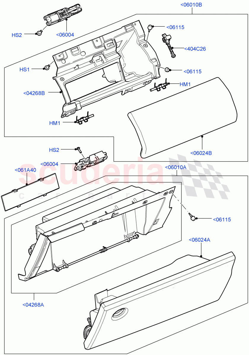 Glove Box ((V) FROMAA000001) of Land Rover Land Rover Range Rover (2010-2012) [5.0 OHC SGDI SC V8 Petrol]
