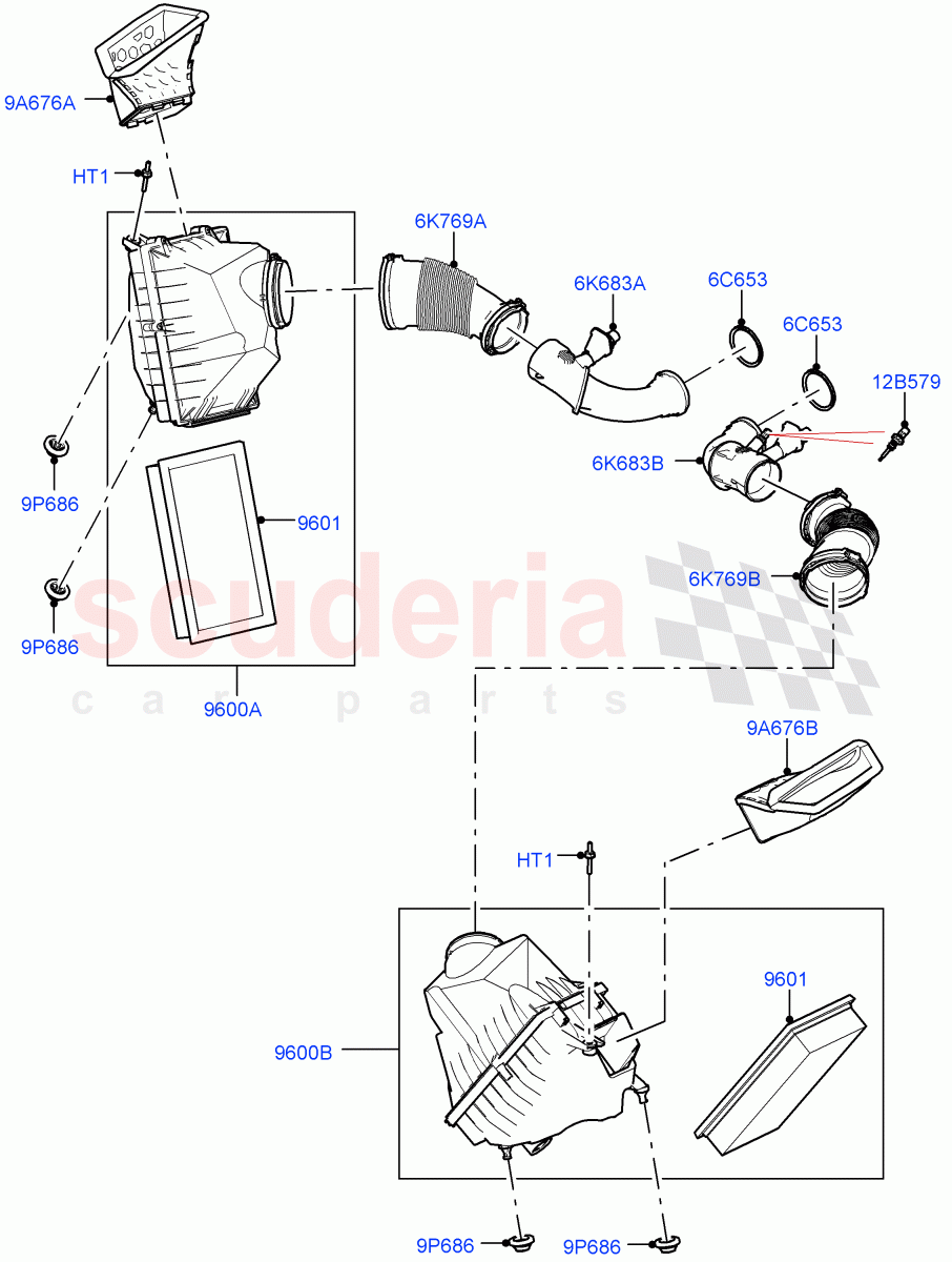 Air Cleaner (4.4 V8 Turbo Petrol (NC10)) of Land Rover Land Rover Range Rover (2022+) [4.4 V8 Turbo Petrol NC10]