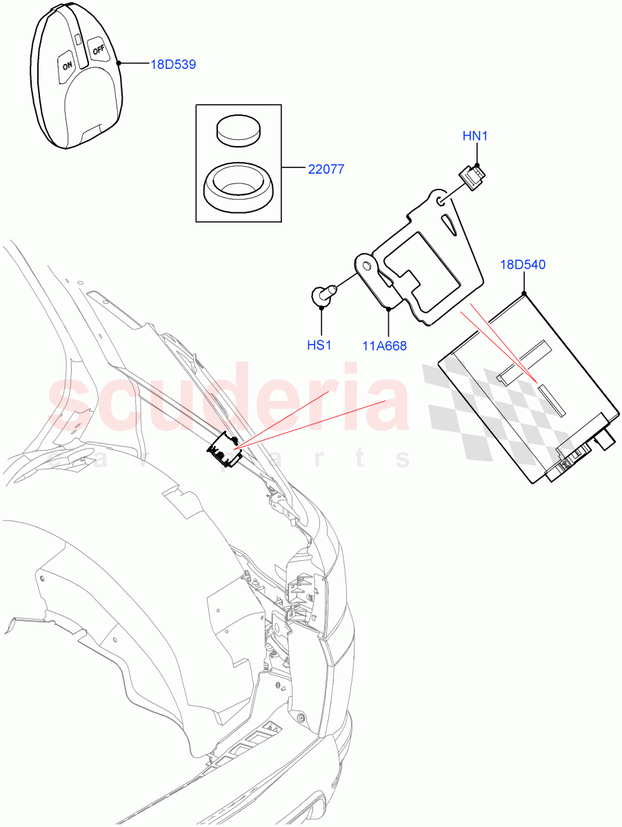 Auxiliary Fuel Fired Pre-Heater (Remote Control) (Fuel Heater W/Pk Heat With Remote) ((V) FROMKA000001) of Land Rover Land Rover Range Rover Sport (2014+) [3.0 DOHC GDI SC V6 Petrol]