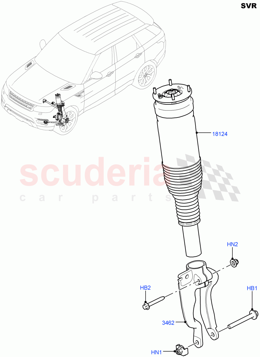 Front Suspension Struts And Springs (SVR Version, SVR) ((V) FROMFA000001) of Land Rover Land Rover Range Rover Sport (2014+) [3.0 DOHC GDI SC V6 Petrol]