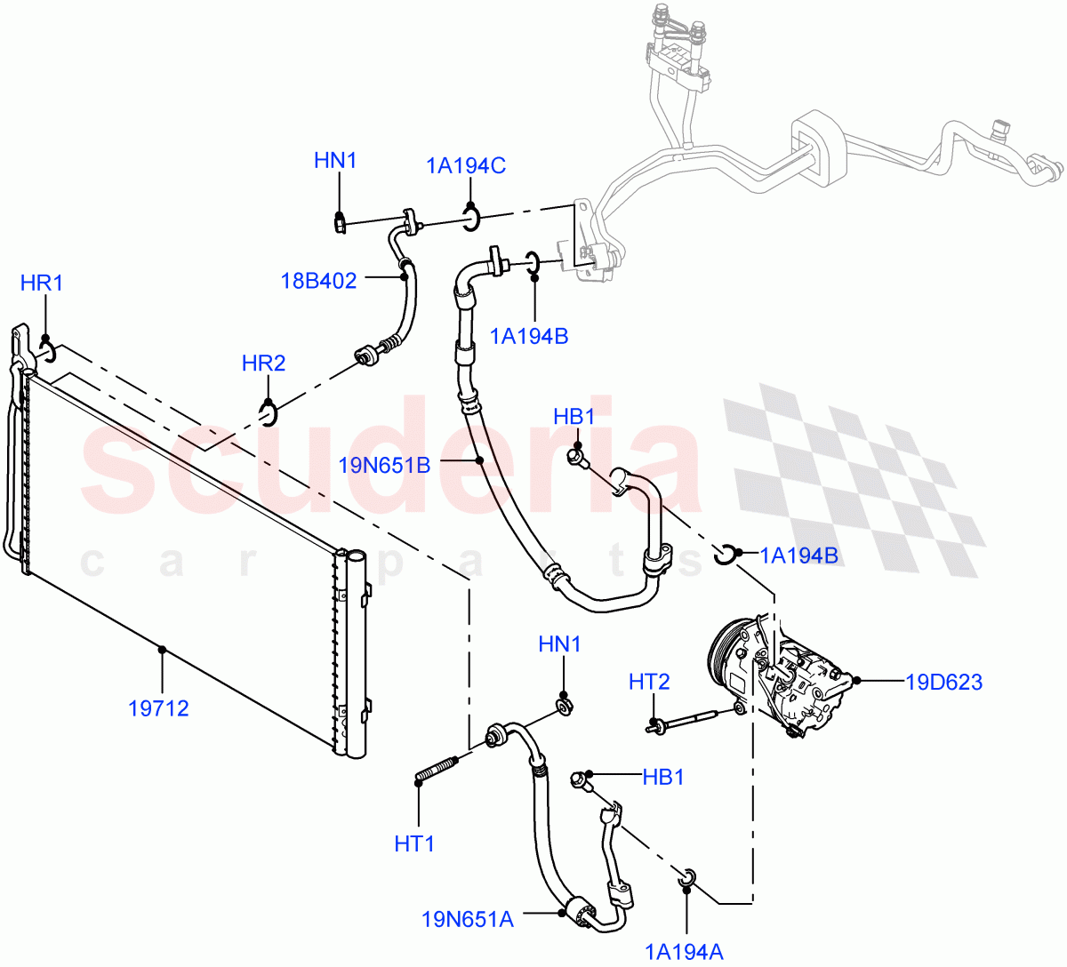 Air Conditioning Condensr/Compressr (2.0L AJ20P4 Petrol Mid PTA, Changsu (China), 1.5L AJ20P3 Petrol High) ((V) FROMMG140569) of Land Rover Land Rover Discovery Sport (2015+) [1.5 I3 Turbo Petrol AJ20P3]