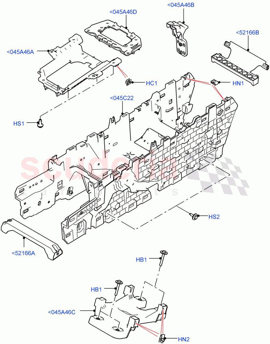 Console - Floor (Internal Components) (Itatiaia (Brazil)) ((V) FROMGT000001) of Land Rover Land Rover Discovery Sport (2015+) [2.2 Single Turbo Diesel]
