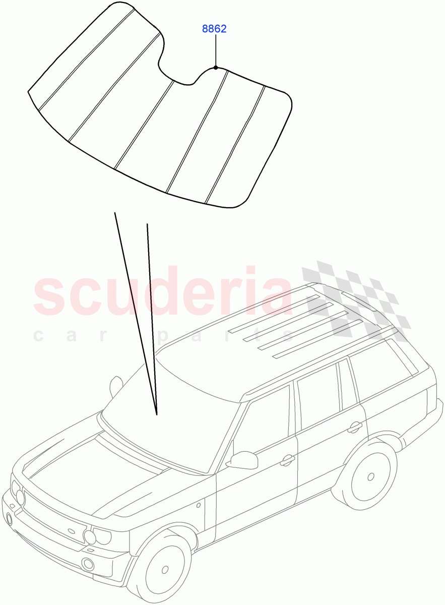 Sun Blinds (Accessory) ((V) FROMAA000001) of Land Rover Land Rover Range Rover (2010-2012) [4.4 DOHC Diesel V8 DITC]