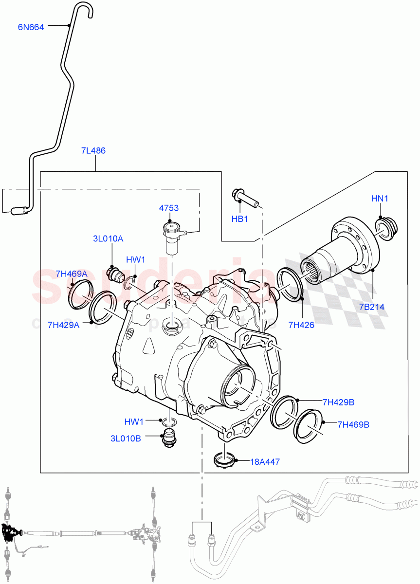 Front Axle Case (Itatiaia (Brazil), Dynamic Driveline) ((V) FROMJT000001) of Land Rover Land Rover Discovery Sport (2015+) [2.0 Turbo Petrol AJ200P]