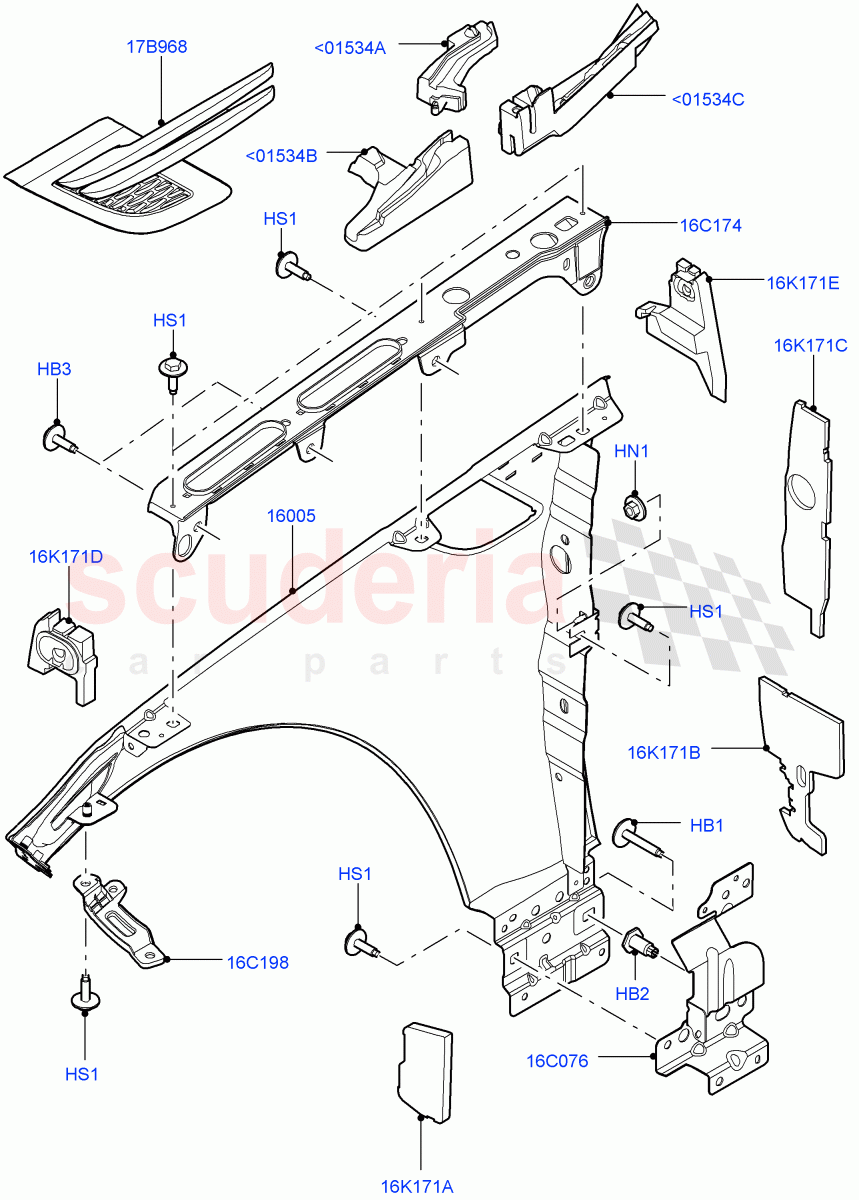 Dash Panel And Front Fenders of Land Rover Land Rover Range Rover Sport (2014+) [5.0 OHC SGDI SC V8 Petrol]