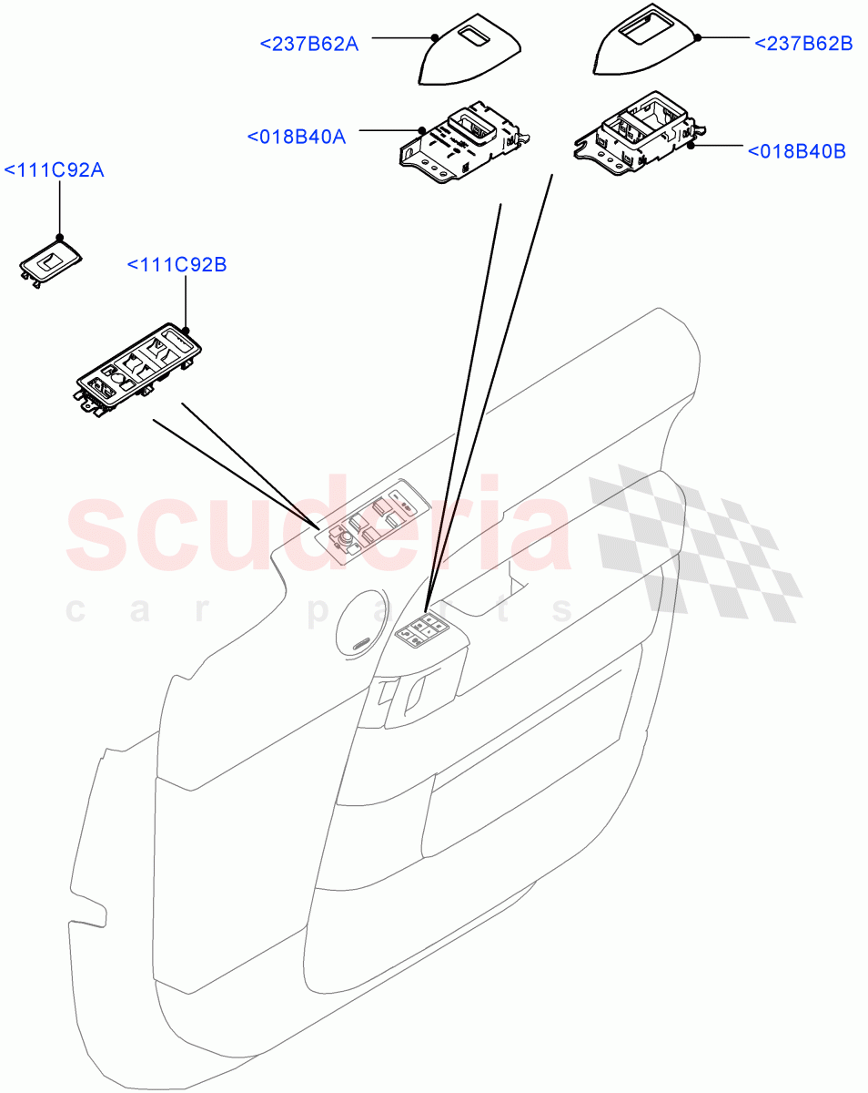 Front Door Trim Installation (For Switches) of Land Rover Land Rover Range Rover Sport (2014+) [4.4 DOHC Diesel V8 DITC]