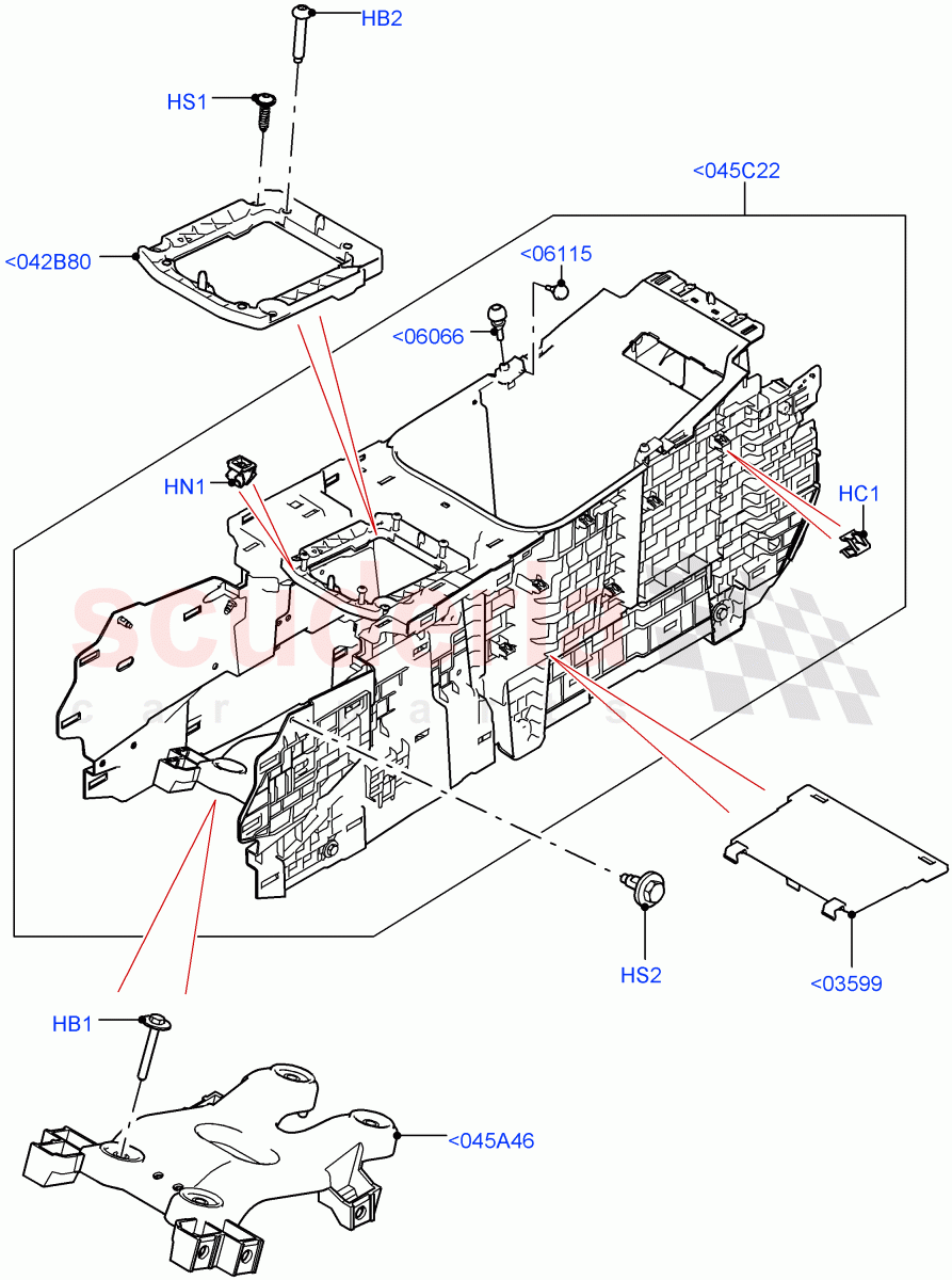 Console - Floor (Internal Components) (Changsu (China)) ((V) FROMKG446856) of Land Rover Land Rover Discovery Sport (2015+) [2.0 Turbo Petrol AJ200P]
