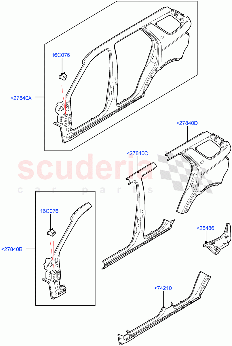 Side Panels - Outer (Halewood (UK)) of Land Rover Land Rover Discovery Sport (2015+) [2.0 Turbo Petrol GTDI]