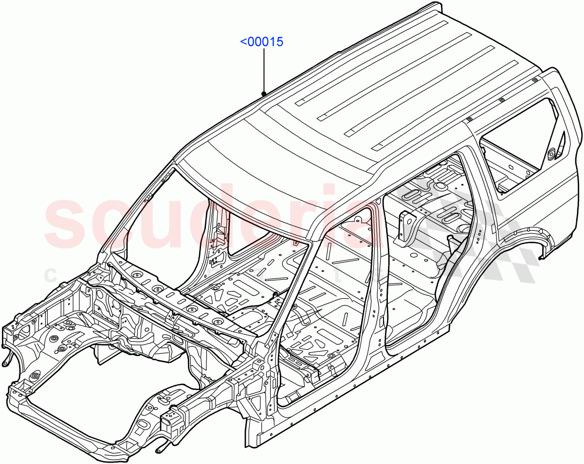 Bodyshell ((V) FROMAA000001) of Land Rover Land Rover Discovery 4 (2010-2016) [4.0 Petrol V6]