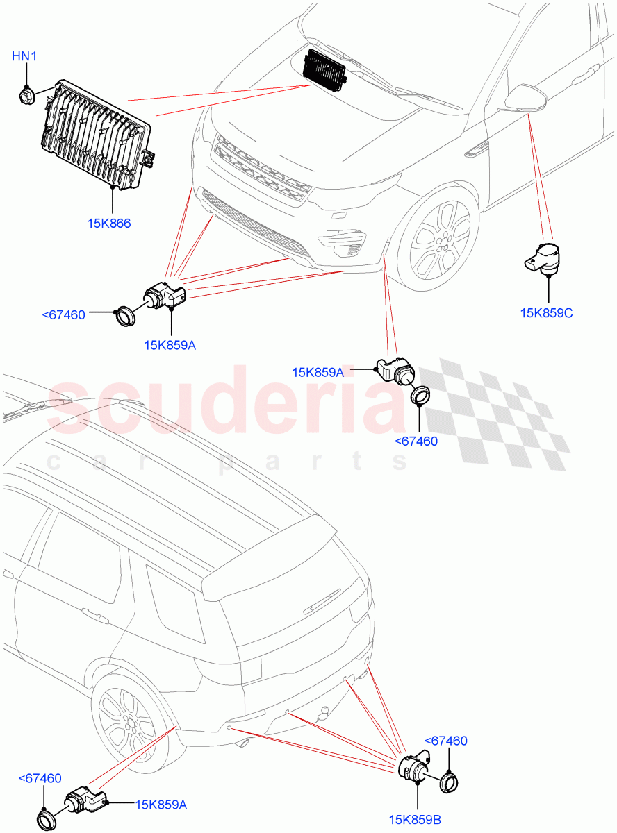 Parking Distance Control (Changsu (China)) ((V) FROMMG140569) of Land Rover Land Rover Discovery Sport (2015+) [2.0 Turbo Diesel AJ21D4]