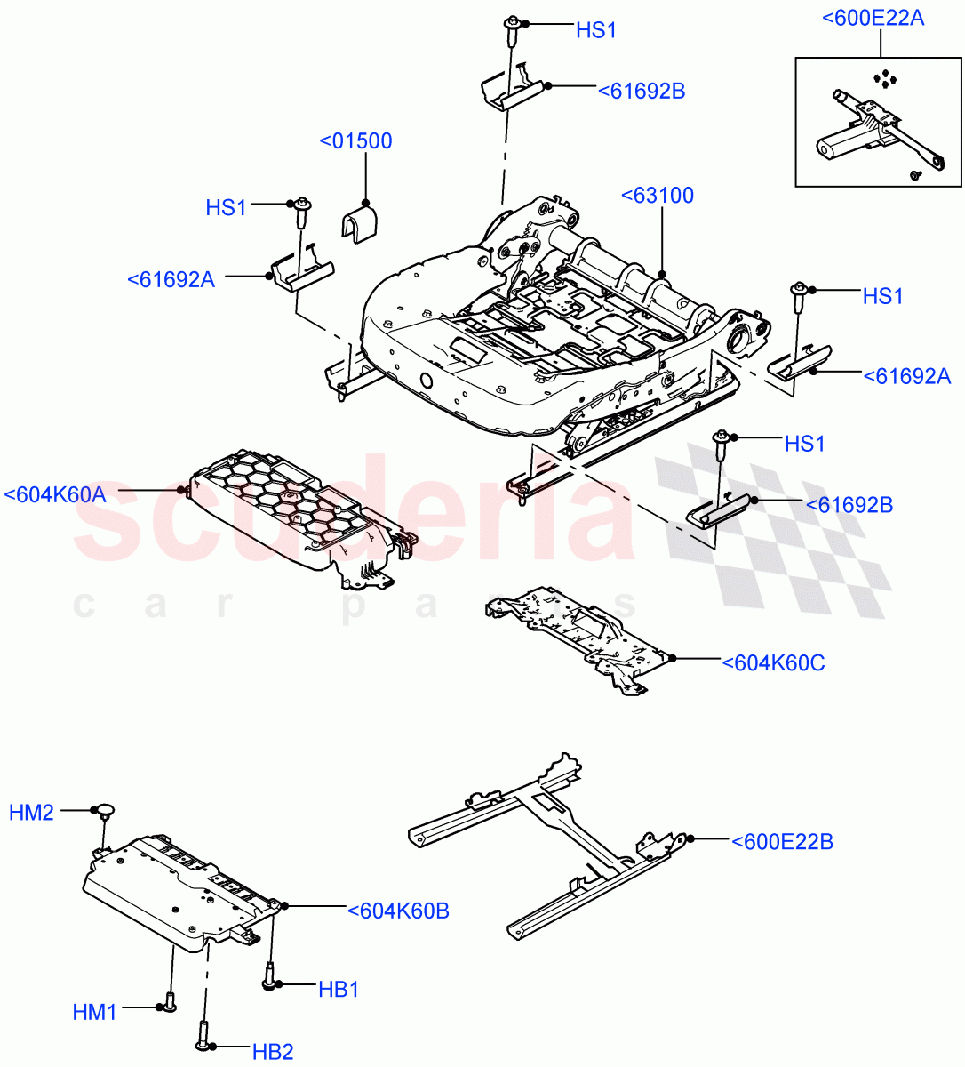 Front Seat Base (Changsu (China)) ((V) FROMFG000001) of Land Rover Land Rover Discovery Sport (2015+) [2.0 Turbo Petrol GTDI]