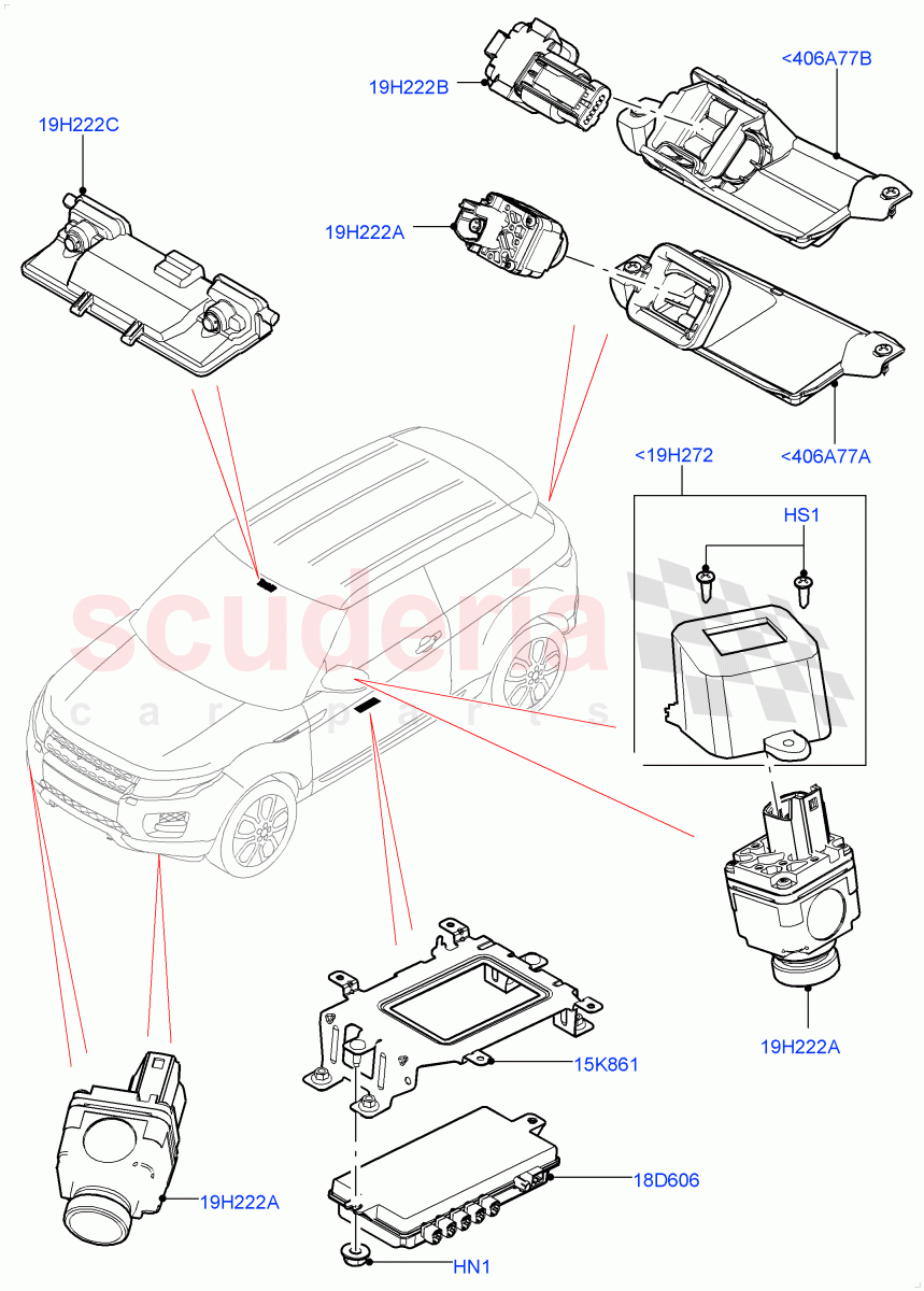 Camera Equipment (Changsu (China)) ((V) FROMEG000001) of Land Rover Land Rover Range Rover Evoque (2012-2018) [2.0 Turbo Diesel]
