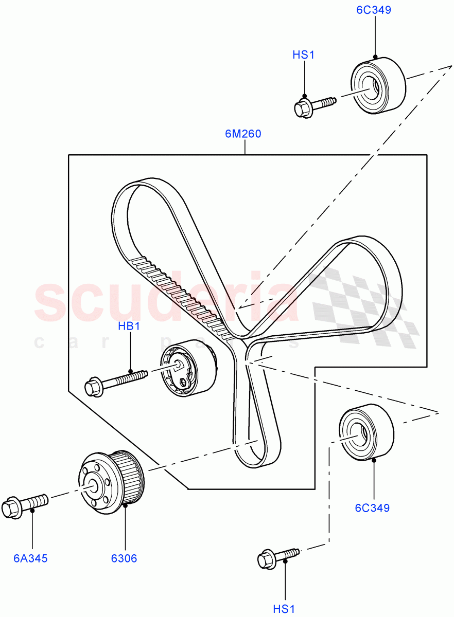 Timing Gear (Lower, Solihull Plant Build) (3.0 V6 Diesel) ((V) FROMAA000001) of Land Rover Land Rover Range Rover (2012-2021) [3.0 Diesel 24V DOHC TC]