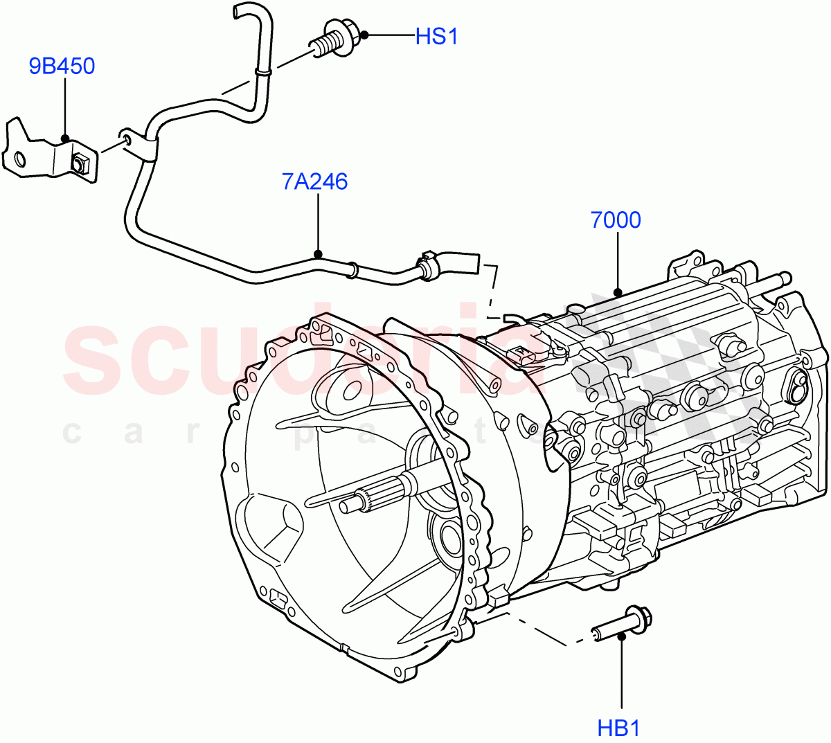 Manual Transaxle And Case (6 Speed Man ZF S6-53) ((V) FROMAA000001, (V) TOBA999999) of Land Rover Land Rover Discovery 4 (2010-2016) [5.0 OHC SGDI NA V8 Petrol]