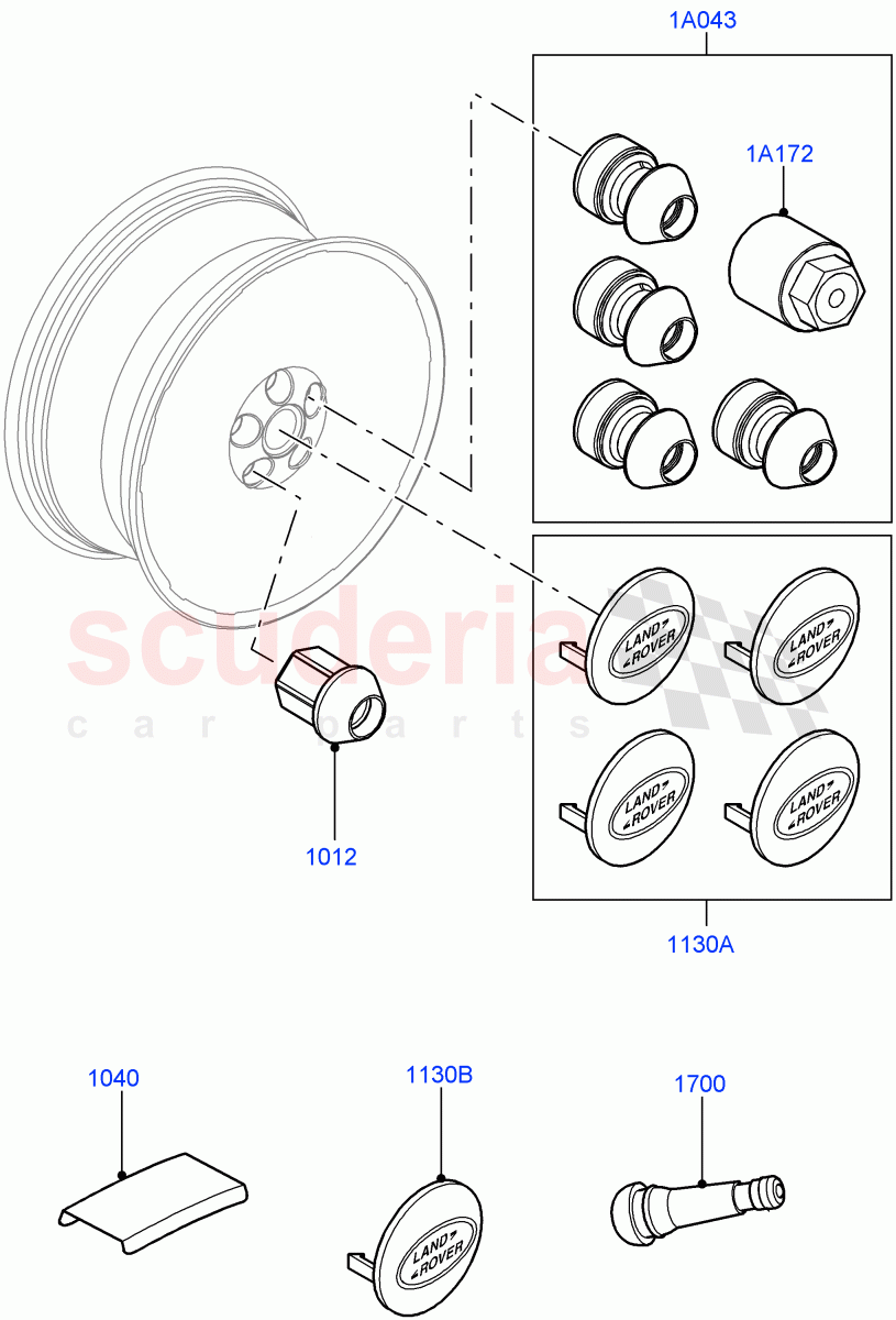 Wheels (Additional Equipment) of Land Rover Land Rover Range Rover Velar (2017+) [2.0 Turbo Petrol AJ200P]