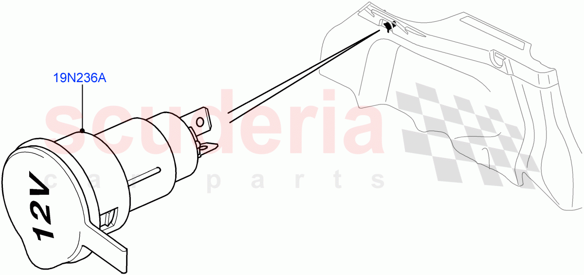 Auxiliary Electrical Power Points ((V) FROMAA000001) of Land Rover Land Rover Range Rover Sport (2010-2013) [3.0 Diesel 24V DOHC TC]