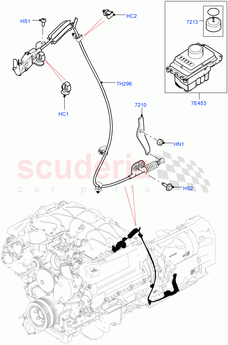 Gear Change-Automatic Transmission (Solihull Plant Build) (2.0L I4 DSL MID DOHC AJ200, 8 Speed Auto Trans ZF 8HP45, 3.0L DOHC GDI SC V6 PETROL) ((V) FROMHA000001) of Land Rover Land Rover Range Rover (2012-2021) [3.0 I6 Turbo Petrol AJ20P6]