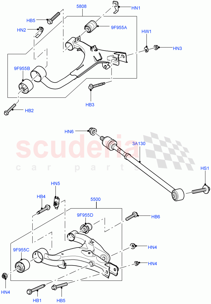 Rear Knuckle And Suspension Arms (Rear Lower And Upper Arms) ((V) FROMAA000001) of Land Rover Land Rover Discovery 4 (2010-2016) [5.0 OHC SGDI NA V8 Petrol]
