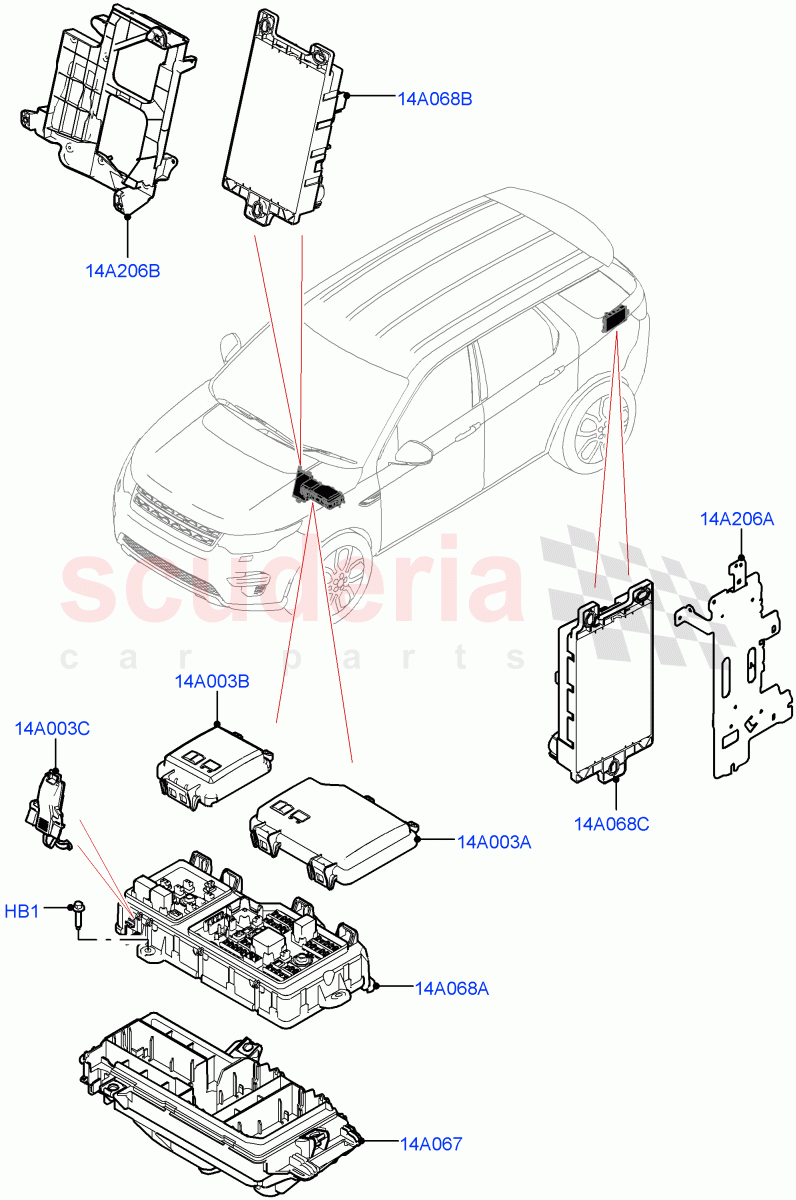 Fuses, Holders And Circuit Breakers (Halewood (UK)) ((V) FROMLH000001) of Land Rover Land Rover Discovery Sport (2015+) [2.0 Turbo Petrol GTDI]