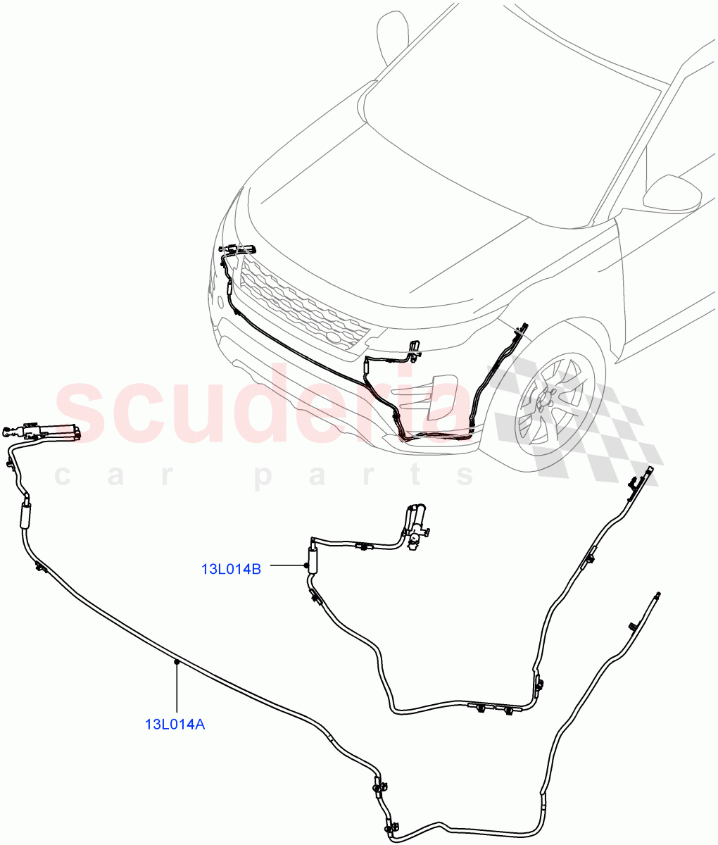 Headlamp Washer (Itatiaia (Brazil), With Headlamp Power Wash) of Land Rover Land Rover Range Rover Evoque (2019+) [2.0 Turbo Diesel AJ21D4]