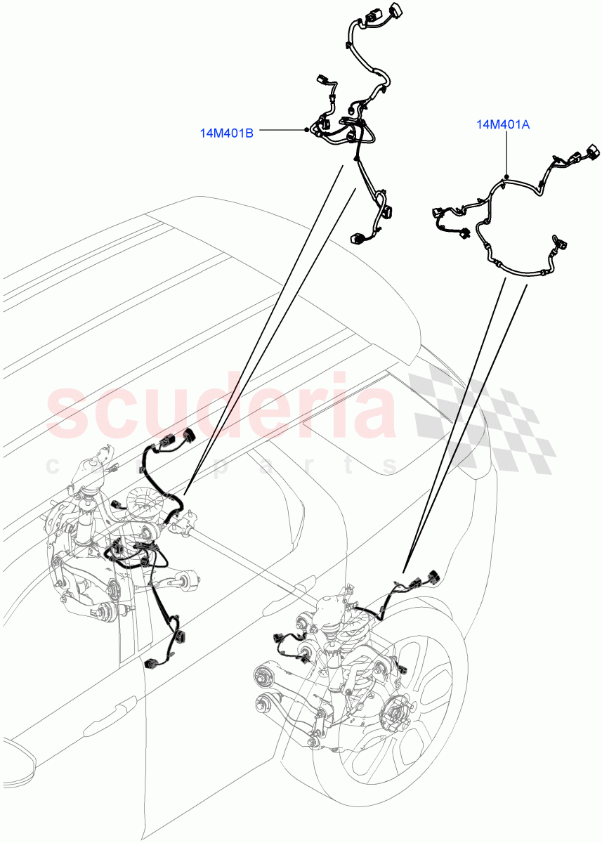 Electrical Wiring - Chassis (Chassis) (Halewood (UK)) ((V) TOKH999999) of Land Rover Land Rover Discovery Sport (2015+) [1.5 I3 Turbo Petrol AJ20P3]