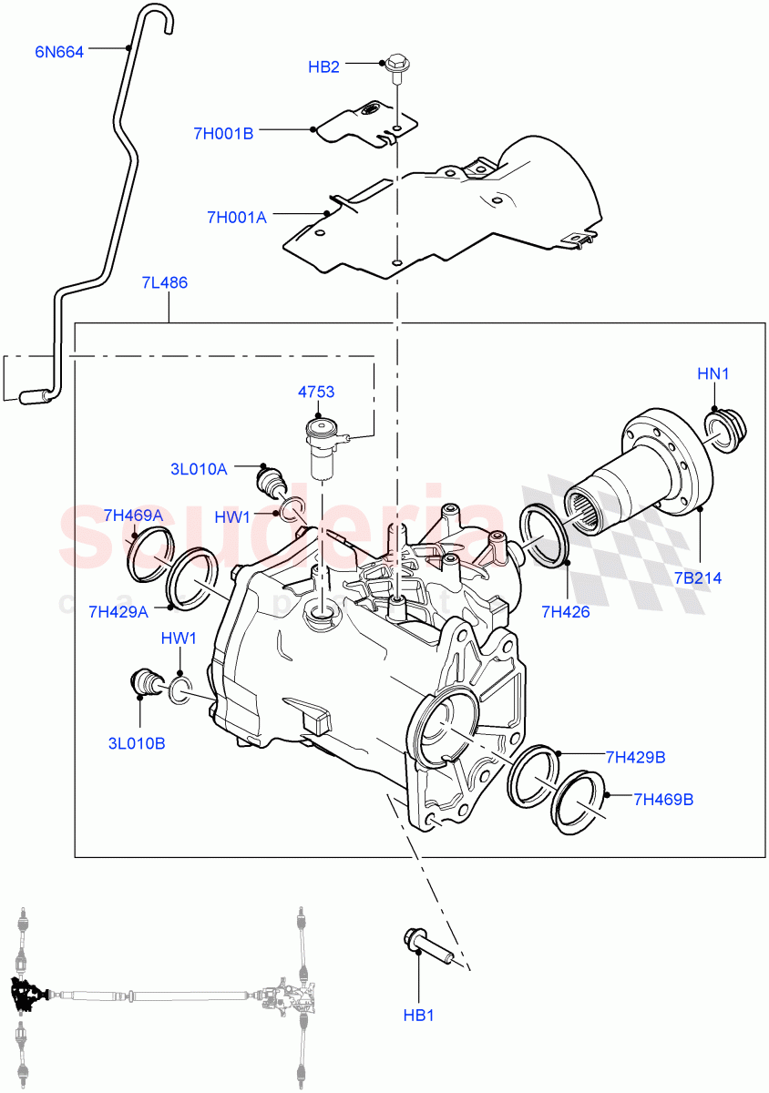 Front Axle Case (Itatiaia (Brazil), Efficient Driveline) ((V) FROMGT000001) of Land Rover Land Rover Discovery Sport (2015+) [1.5 I3 Turbo Petrol AJ20P3]