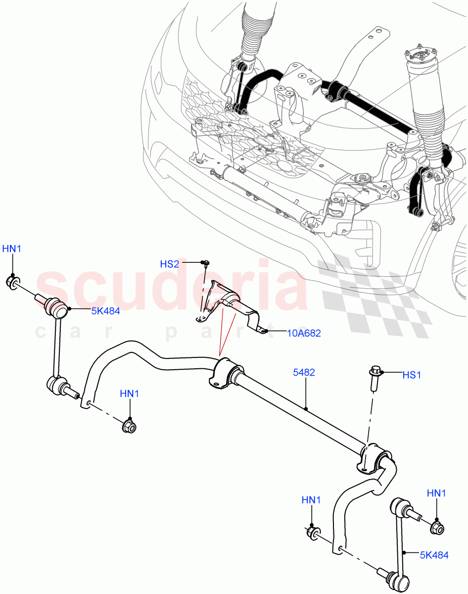Front Cross Member & Stabilizer Bar (Stabilizer Bar) of Land Rover Land Rover Defender (2020+) [2.0 Turbo Petrol AJ200P]