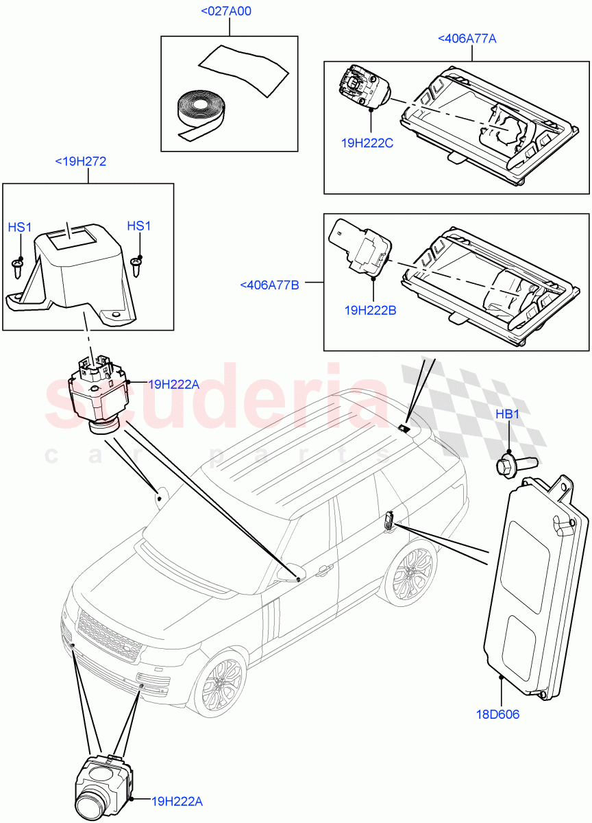 Camera Equipment ((V) TODA999999) of Land Rover Land Rover Range Rover (2012-2021) [3.0 Diesel 24V DOHC TC]