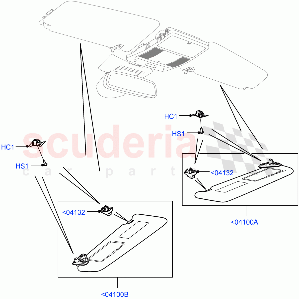 Headlining And Sun Visors (Halewood (UK)) of Land Rover Land Rover Discovery Sport (2015+) [2.2 Single Turbo Diesel]