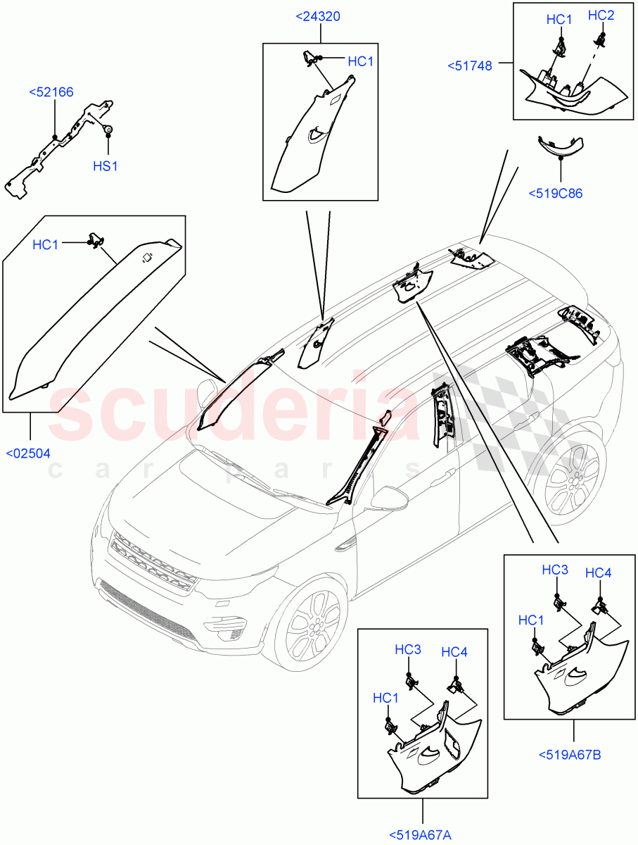 Side Trim (Front And Rear) (Changsu (China)) ((V) FROMFG000001) of Land Rover Land Rover Discovery Sport (2015+) [2.0 Turbo Petrol GTDI]