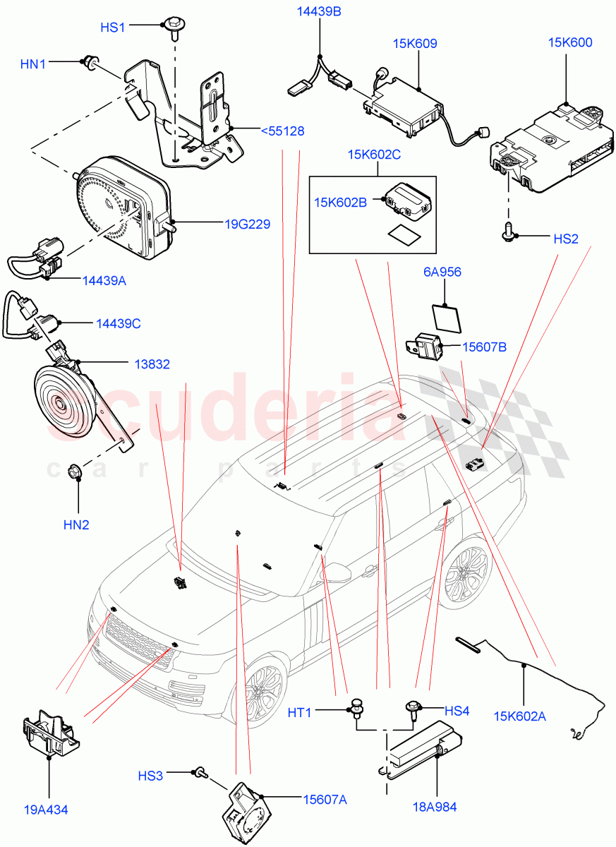 Anti-Theft Alarm Systems of Land Rover Land Rover Range Rover (2012-2021) [3.0 Diesel 24V DOHC TC]