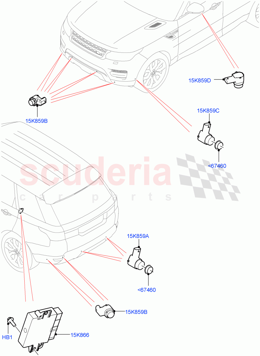 Parking Distance Control (SVR Version, SVR) ((V) FROMJA000001) of Land Rover Land Rover Range Rover Sport (2014+) [3.0 DOHC GDI SC V6 Petrol]