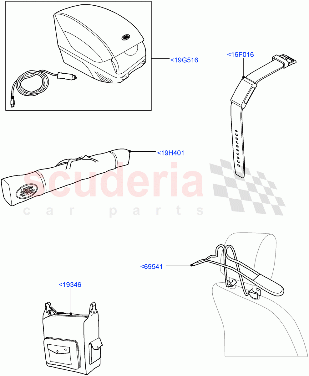Touring Accessories (Accessory) (Halewood (UK), Itatiaia (Brazil)) of Land Rover Land Rover Discovery Sport (2015+) [2.0 Turbo Diesel AJ21D4]