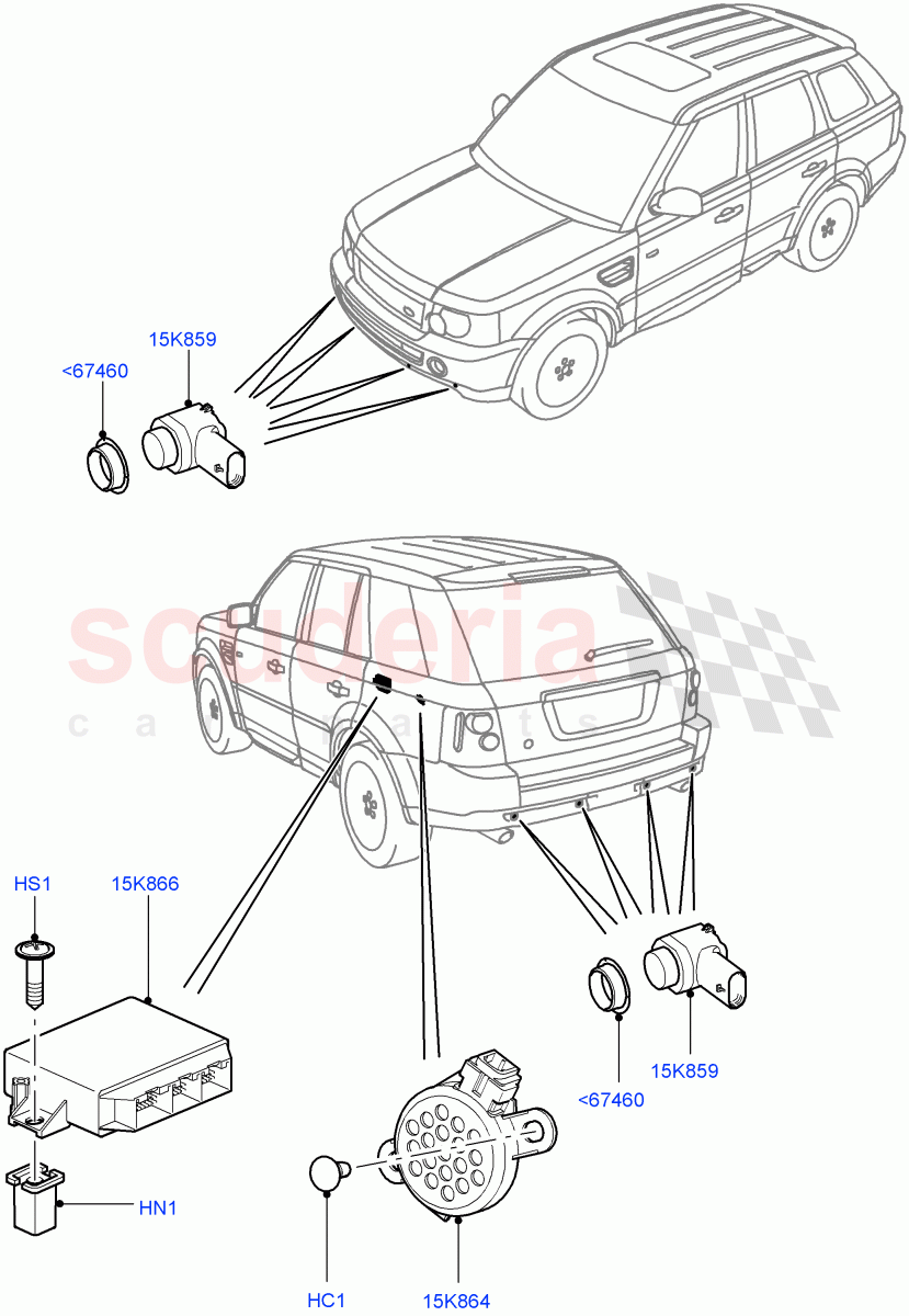 Parking Distance Control ((V) FROMAA000001) of Land Rover Land Rover Range Rover Sport (2010-2013) [3.0 Diesel 24V DOHC TC]