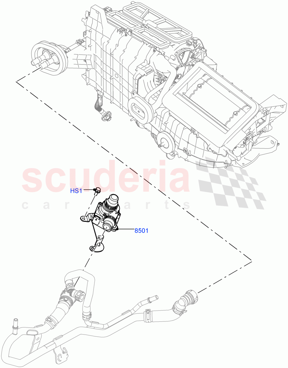 Auxiliary Circulation Coolant Pump (3.0L AJ20P6 Petrol High) ((V) FROMMA000001) of Land Rover Land Rover Range Rover Velar (2017+) [3.0 I6 Turbo Diesel AJ20D6]